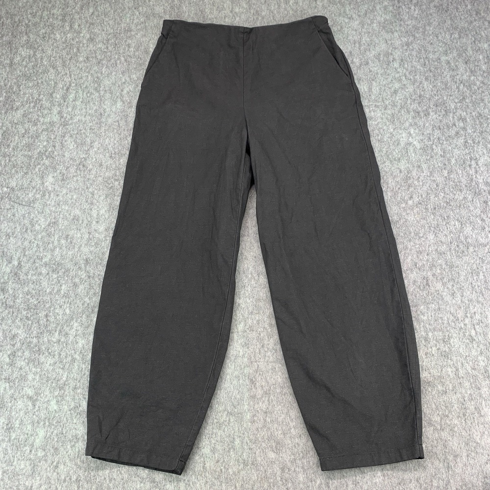 Eileen Fisher Women's Pants Organic Cotton Hemp Blend Wide Leg Gaucho - Size S